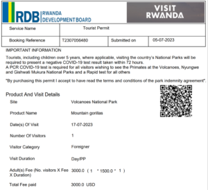 Book the Gorilla Permit